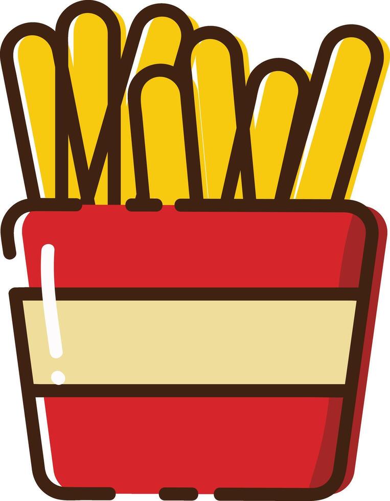 french fries  illustration design, art and creativity vector