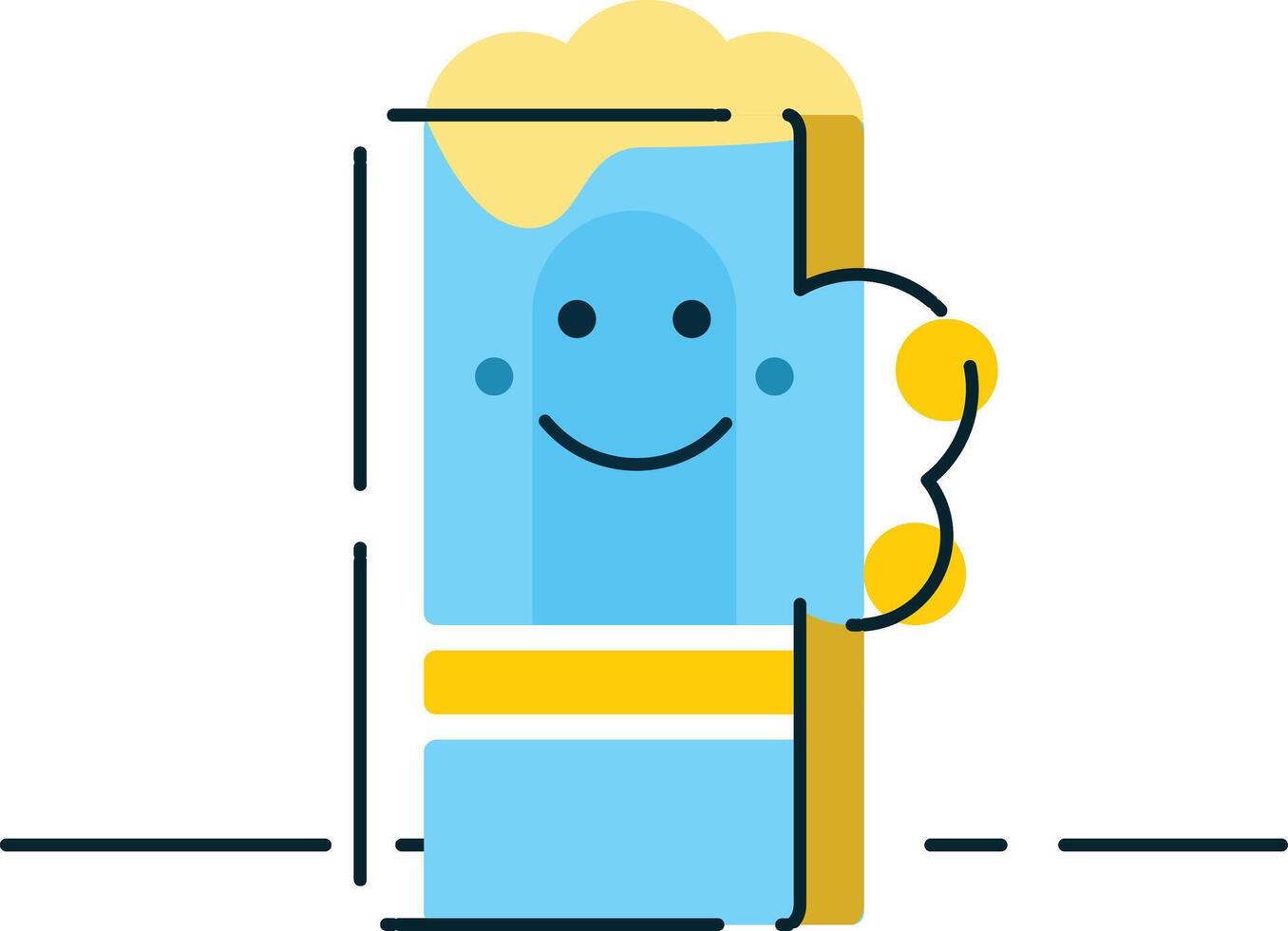 a cartoon character holding a beer bottle vector