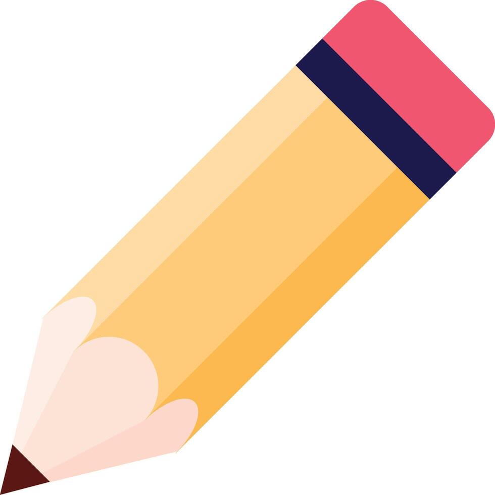 a pencil with a red tip on a white background vector