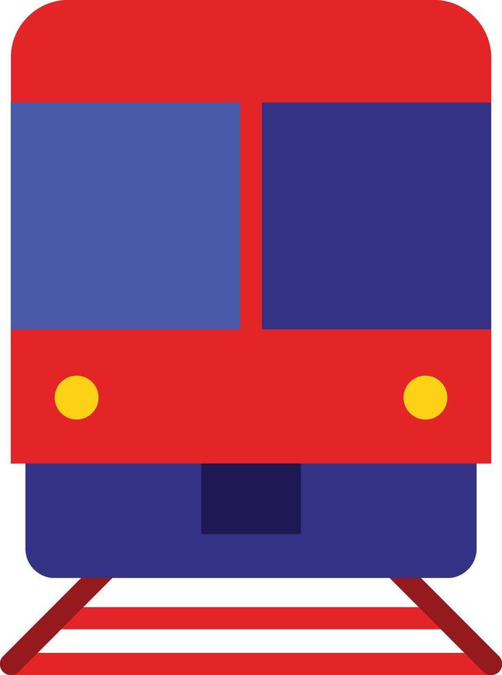 un rojo y azul tren en un blanco antecedentes vector