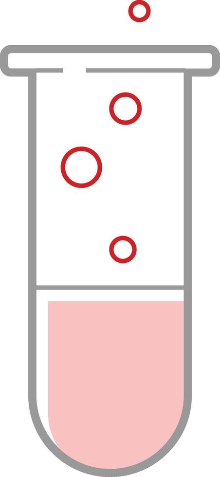 a test tube with liquid in it vector