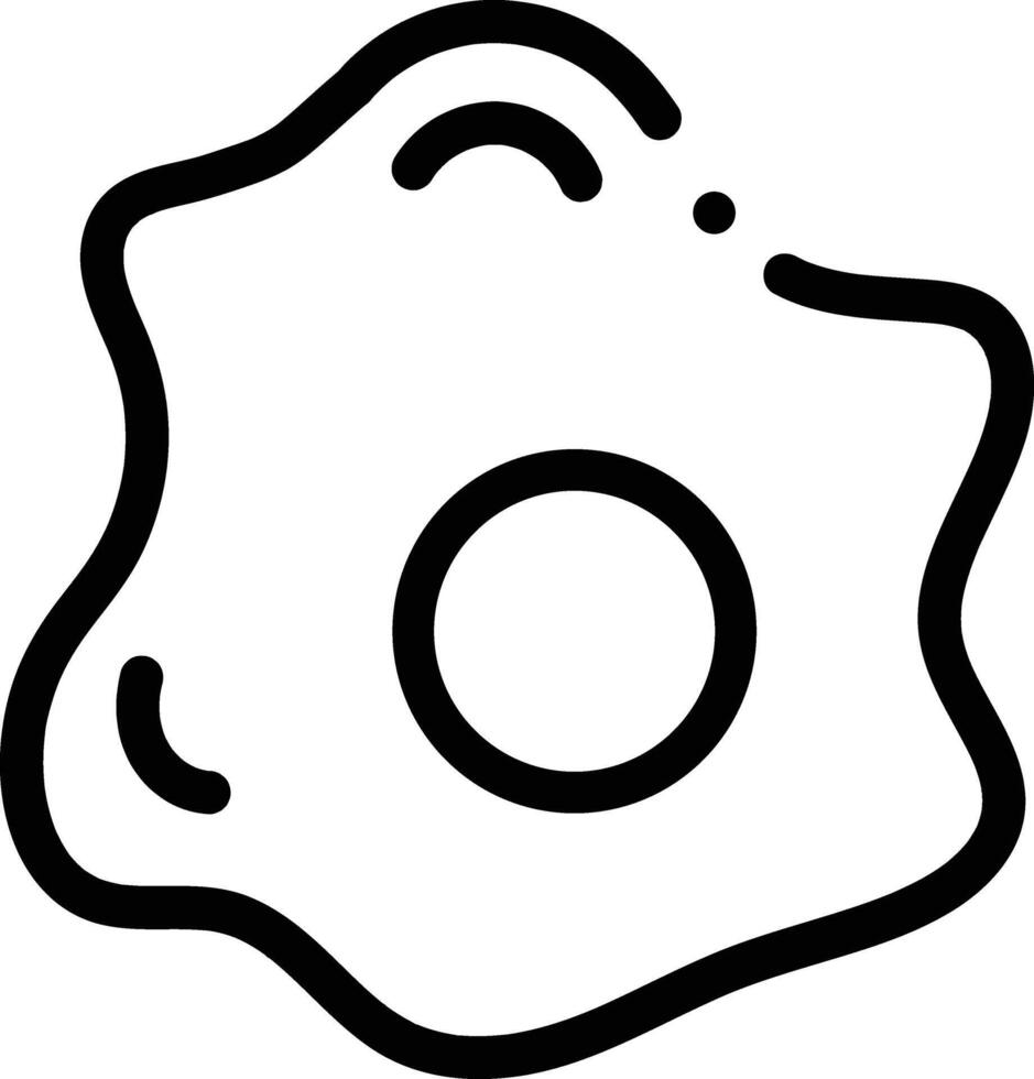an egg is drawn in black on a white background vector
