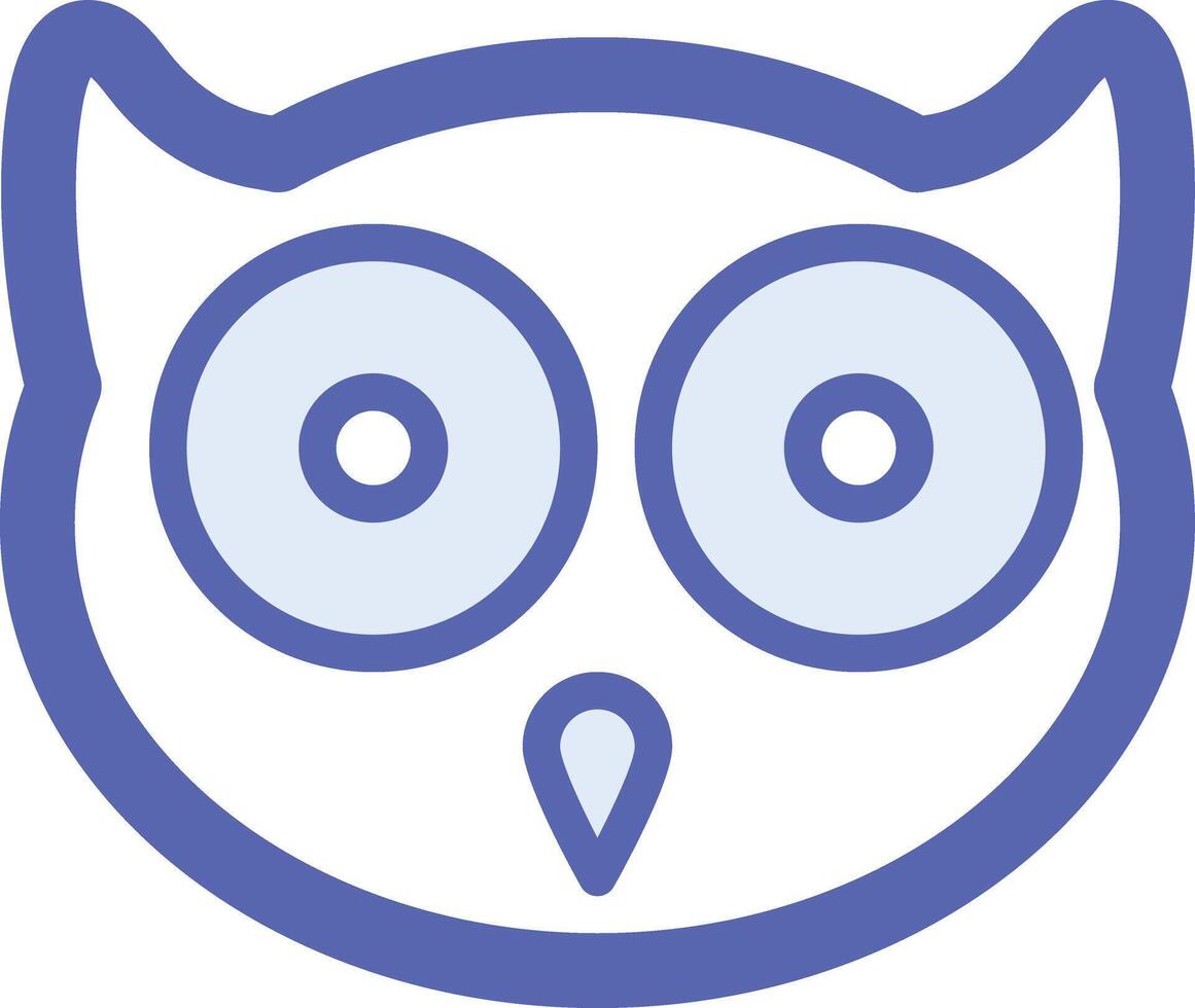 a blue owl icon with a white background vector