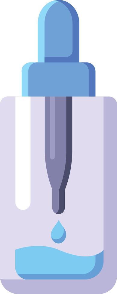 a blue pen and a blue bottle on a white background vector