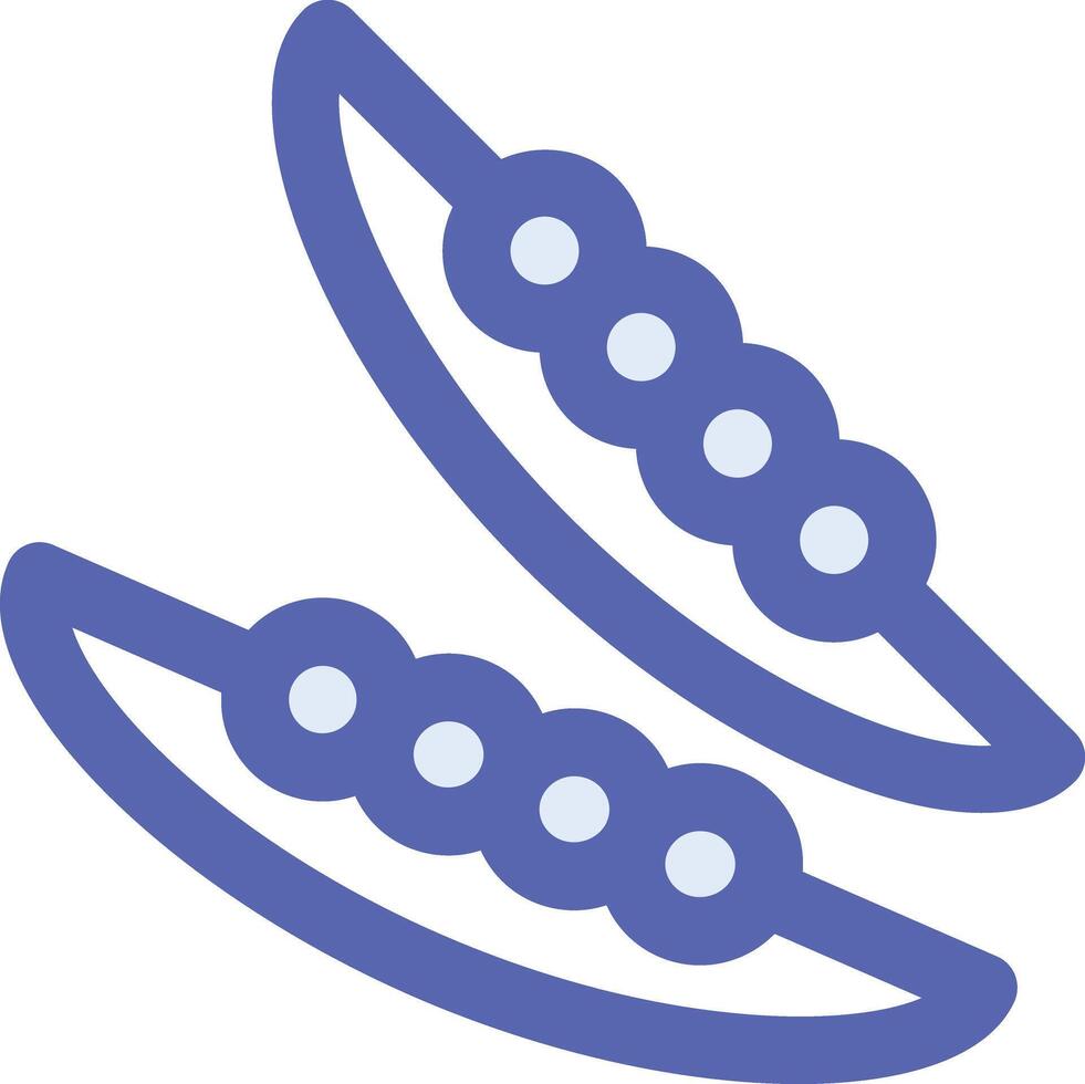 two peas with dots on them vector