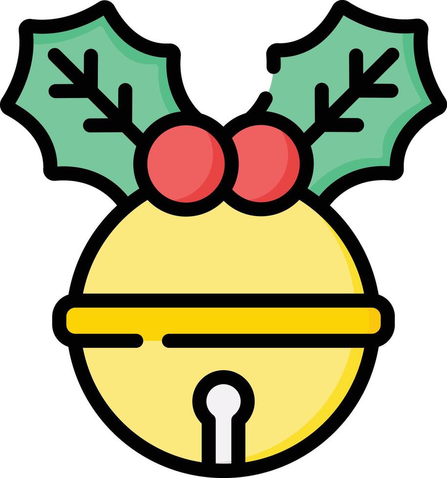 Navidad campana icono vector ilustración