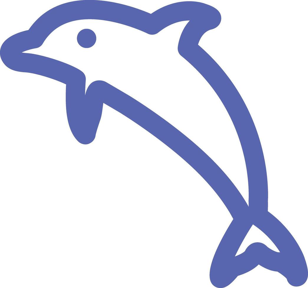 dolphin icon on white background vector