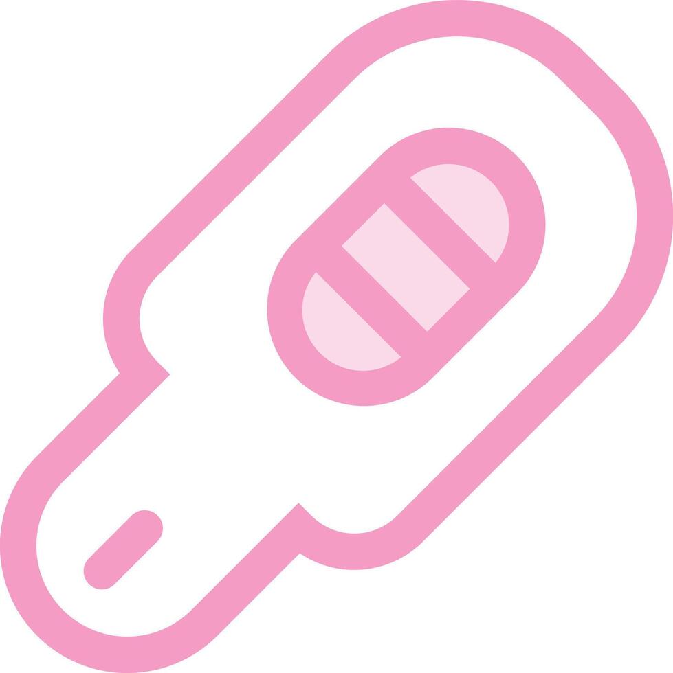 a pink pill with a white outline vector