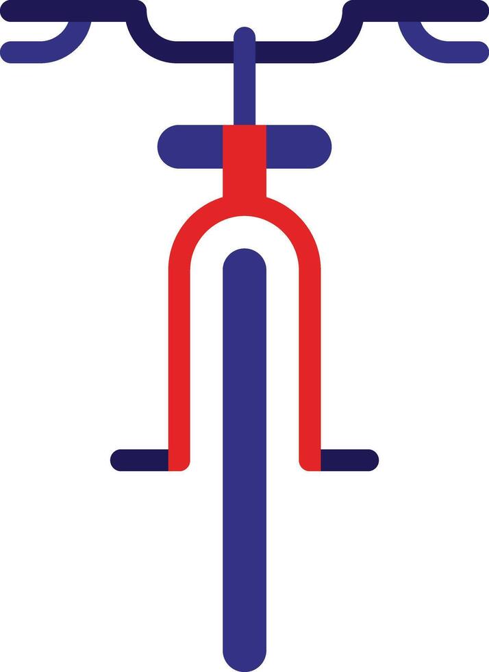 a bicycle with a red and blue handlebars vector