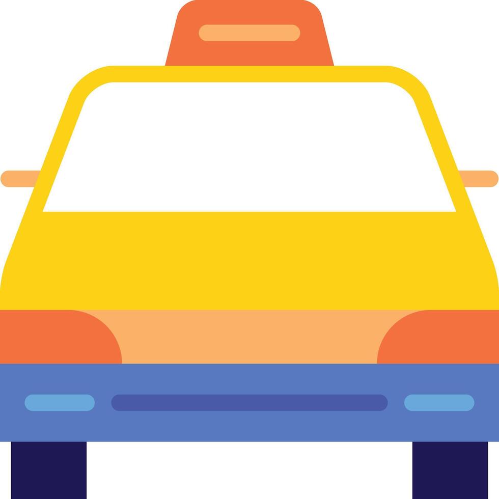 a yellow taxi cab on a white background vector