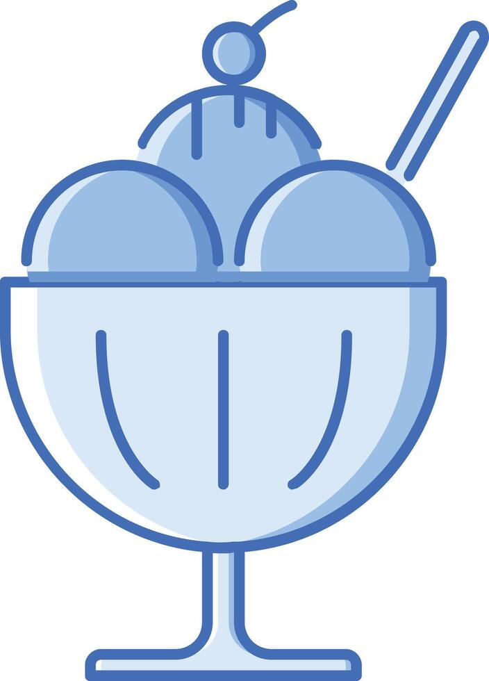 ice cream sundae icon vector illustration