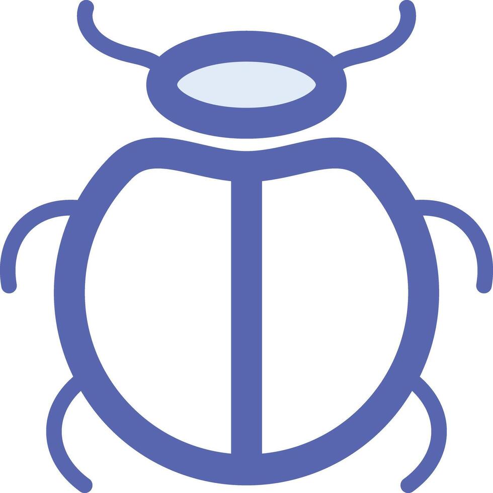 a blue bug icon on a white background vector