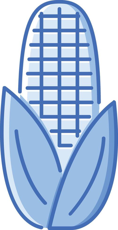 a blue corn plant with a grid on it vector
