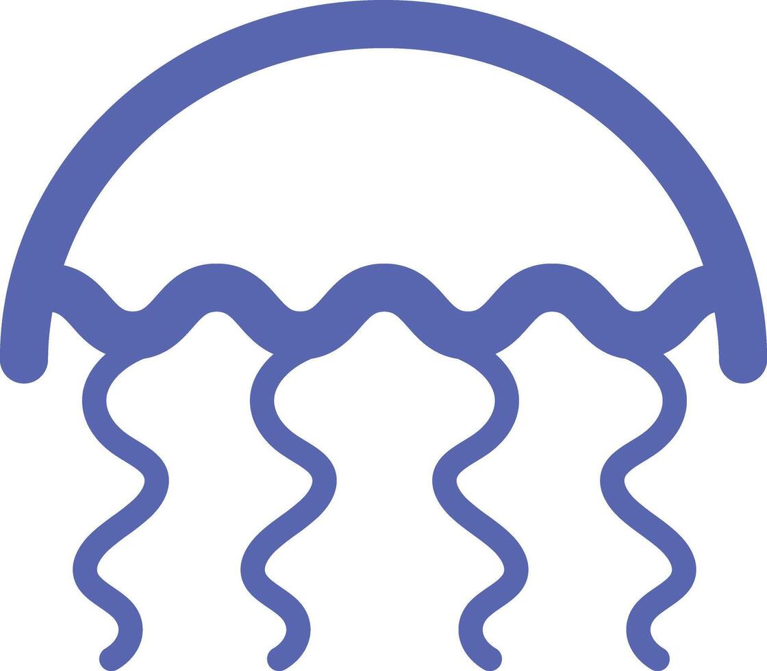un Medusa icono con olas vector