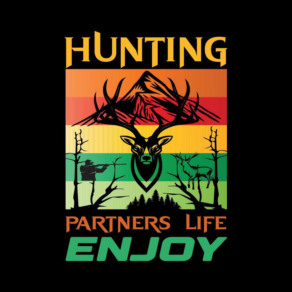 hunting t shirt design vector