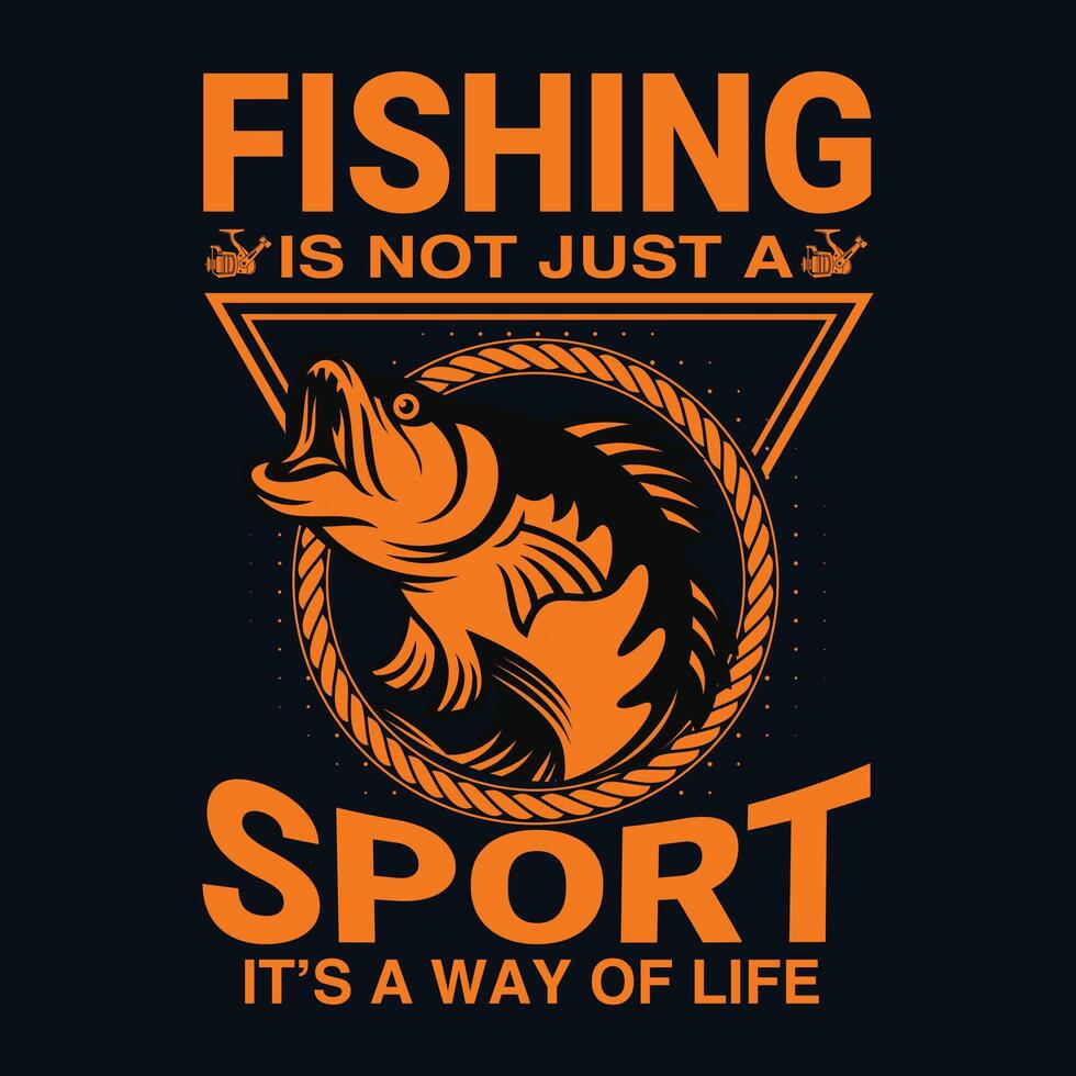 pescar es no sólo un deporte es un camino de vida con gratis vector gráfico camiseta diseños