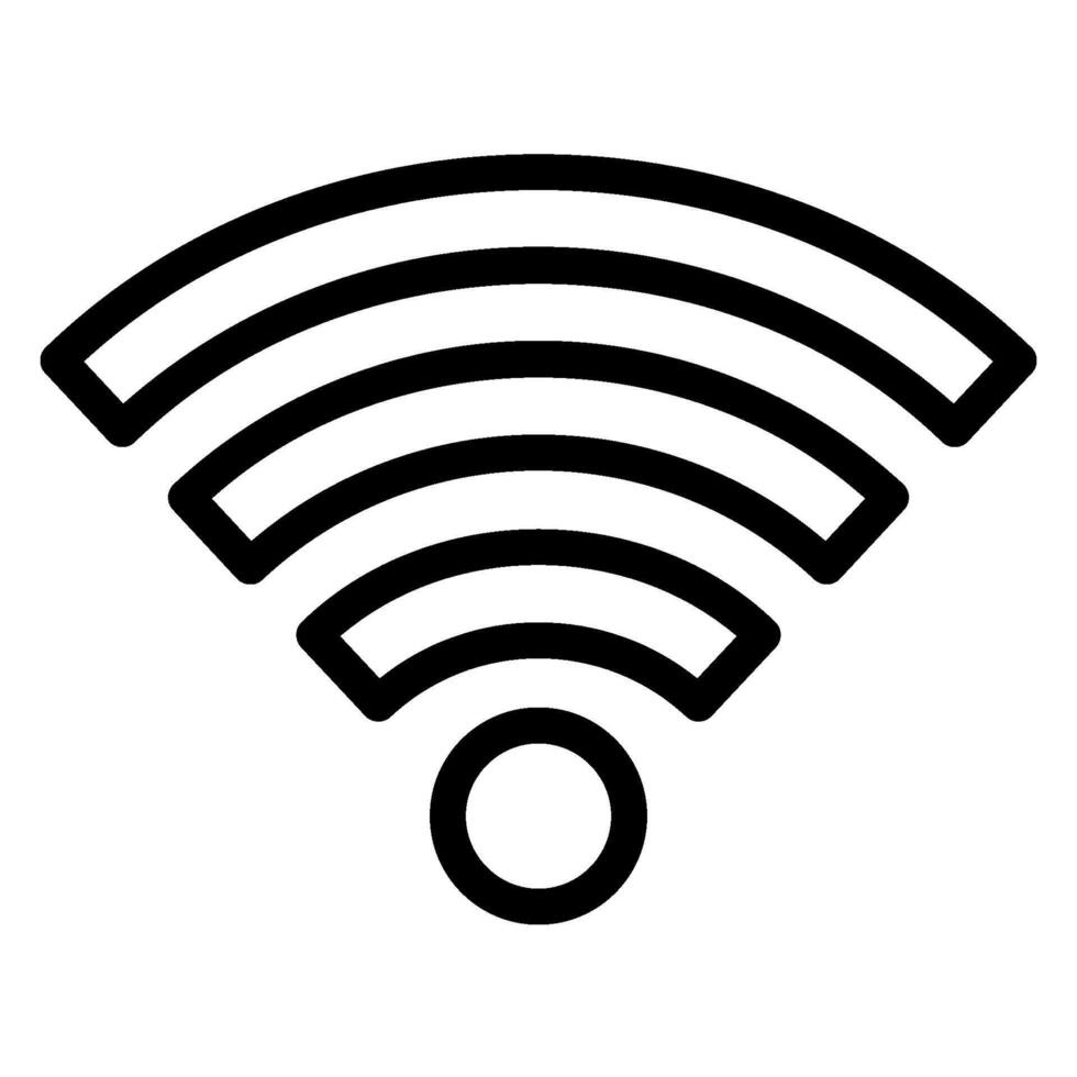 icono de línea wifi vector