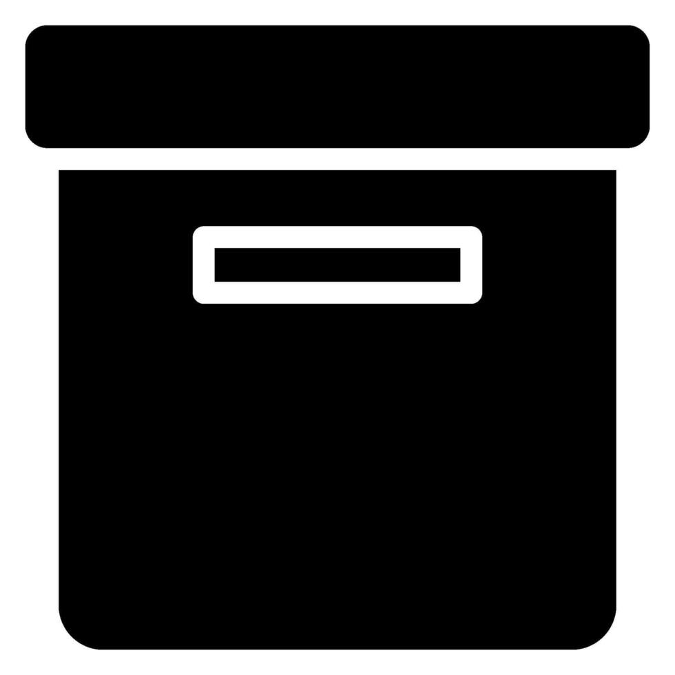 box glyph icon vector