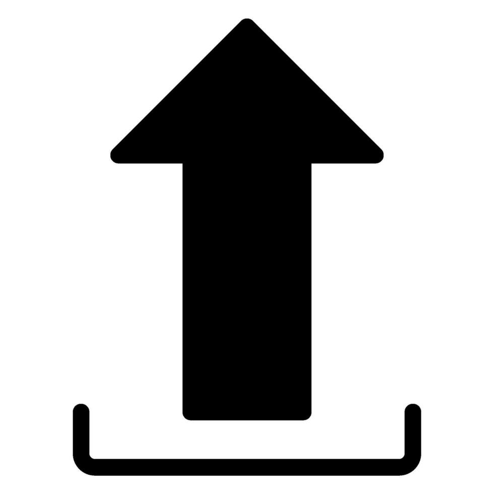 up arrow glyph icon vector