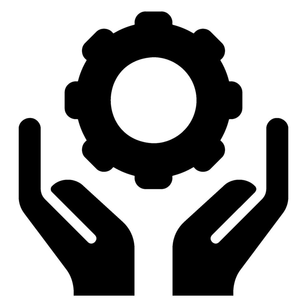 hands glyph icon vector
