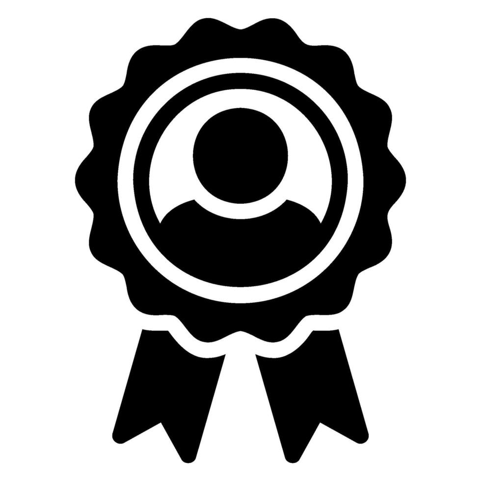 medal glyph icon vector