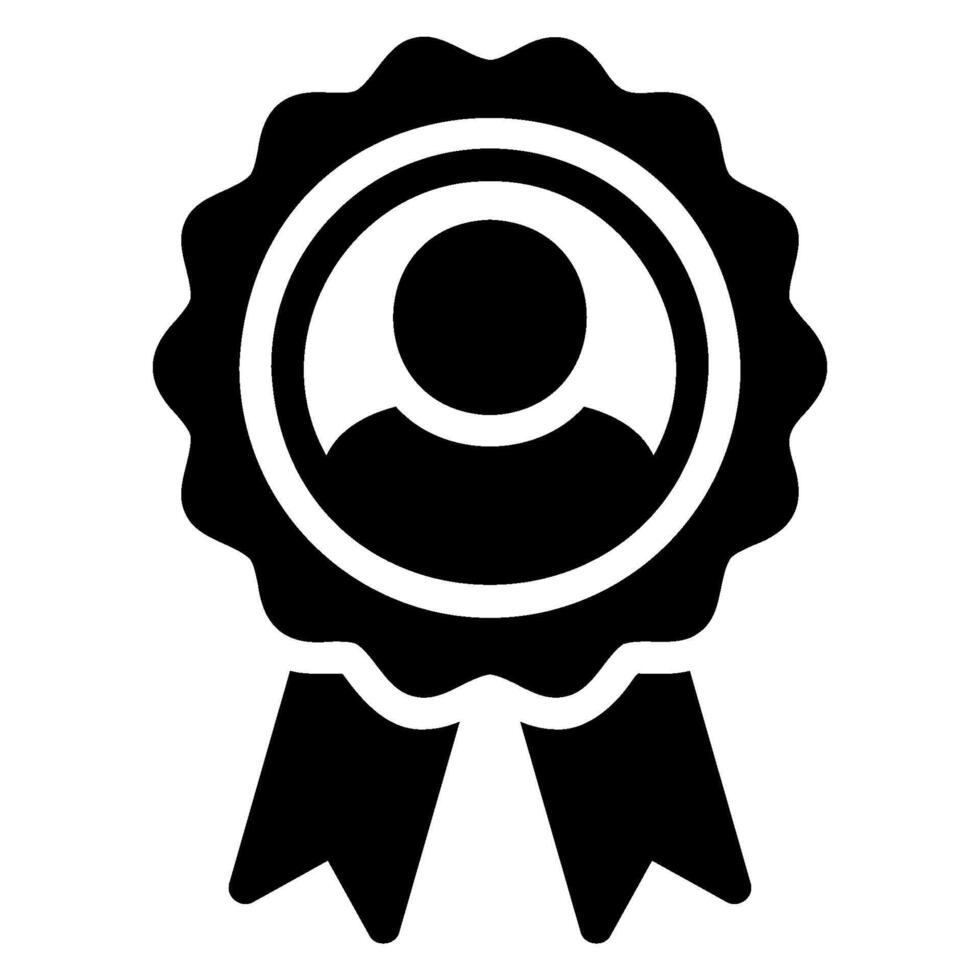 medal glyph icon vector