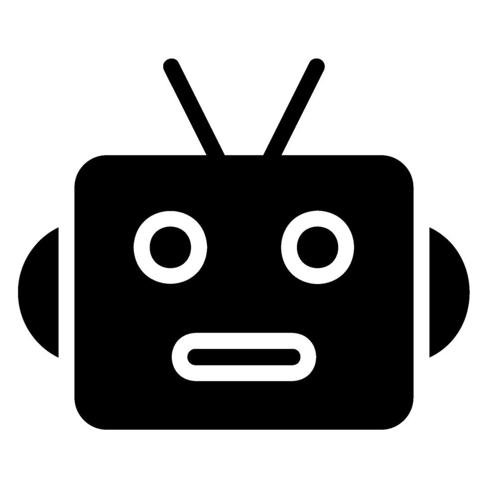robot glyph icon vector