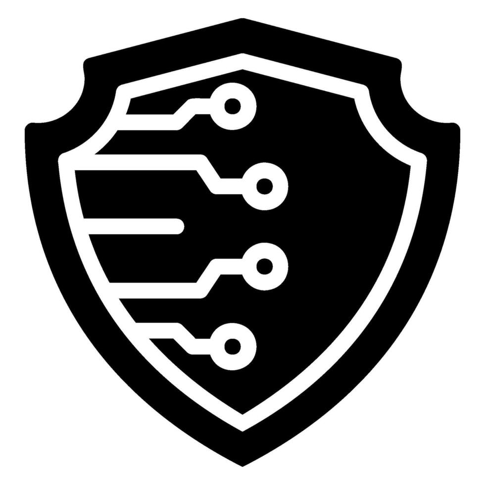 shield glyph icon vector