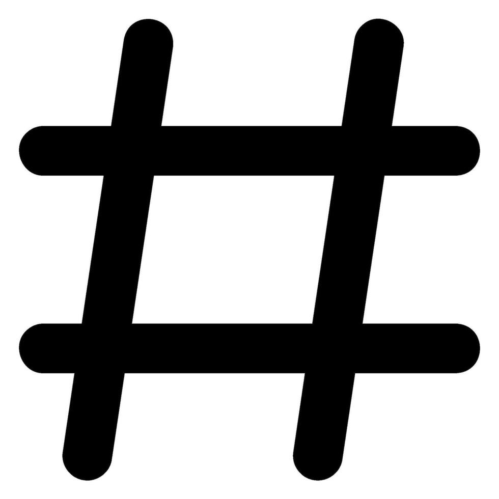 hashtag glyph icon vector