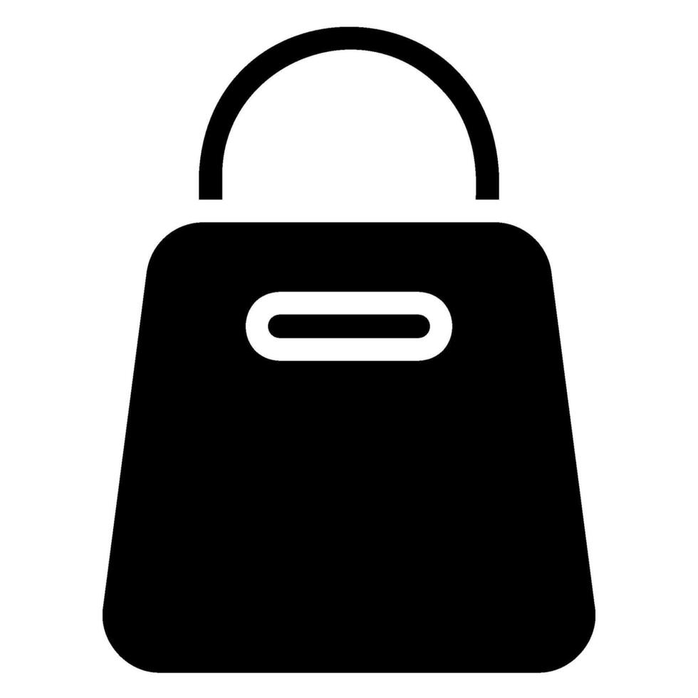 icono de glifo de bolsa de compras vector