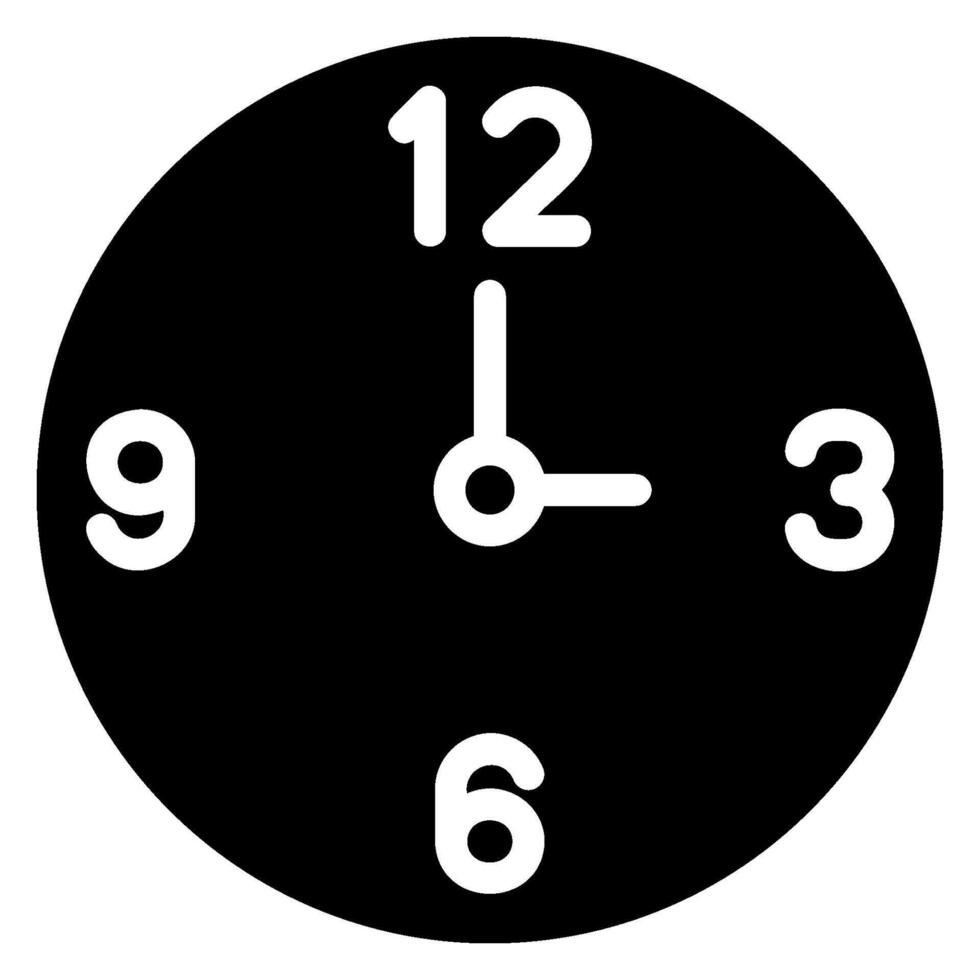 time glyph icon vector