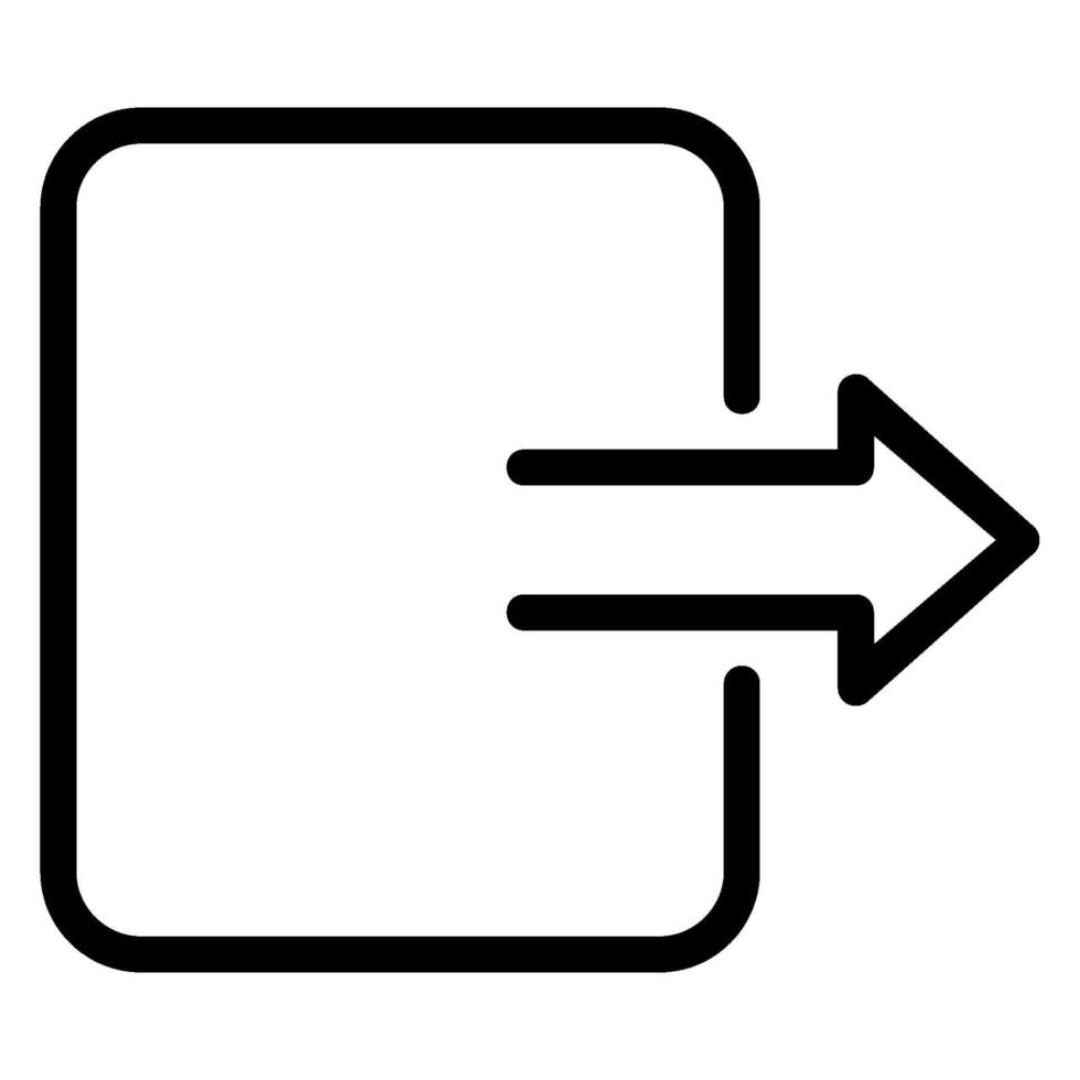 right arrow line icon vector