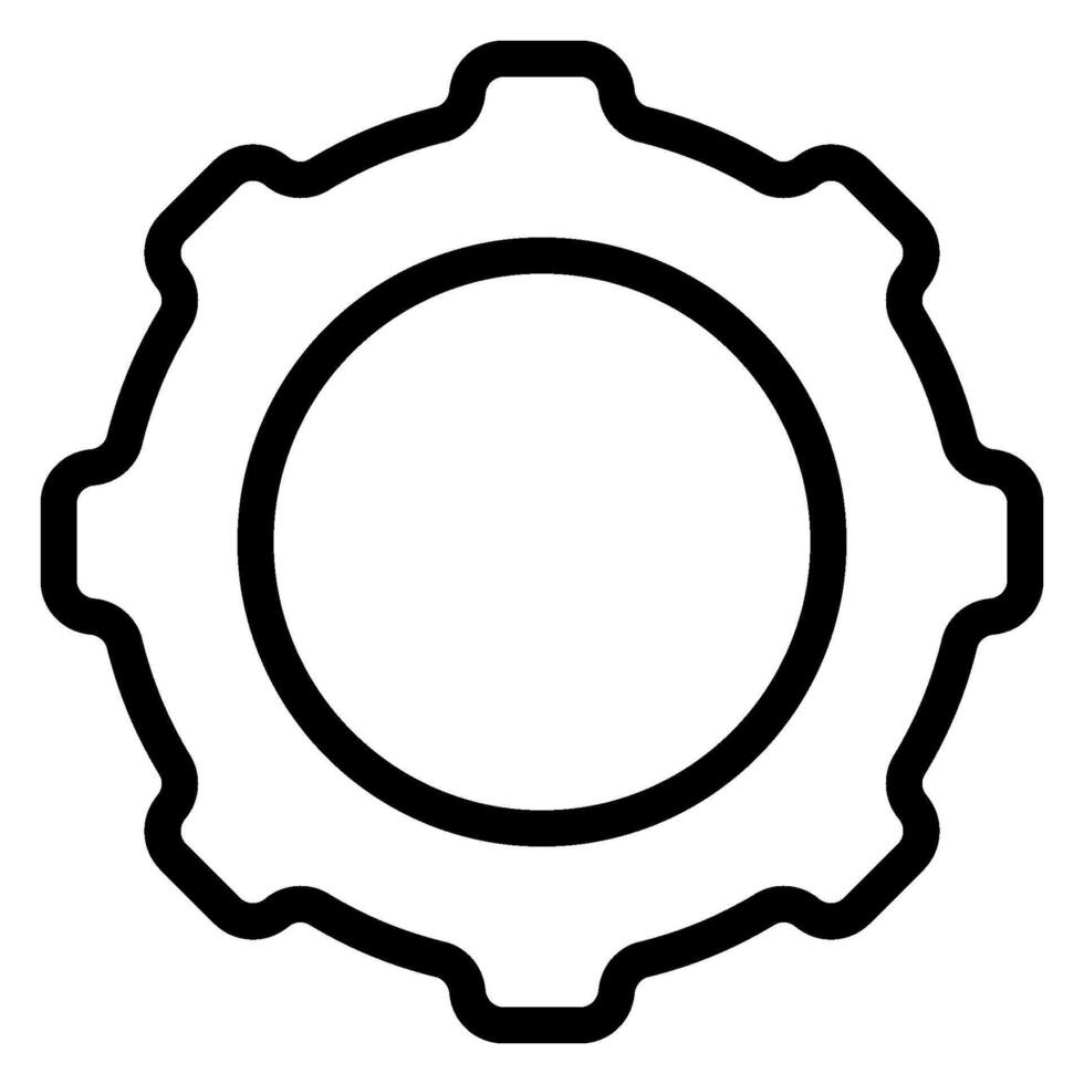 gear line icon vector