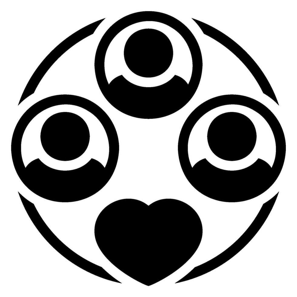 team glyph icon vector