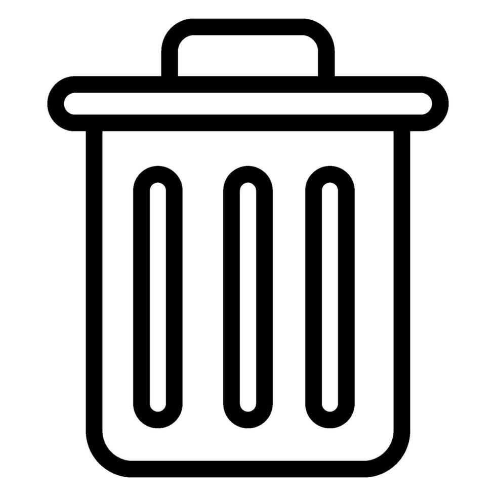 icono de línea de basura vector