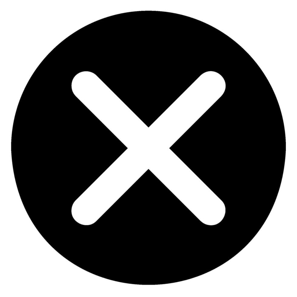 close glyph icon vector