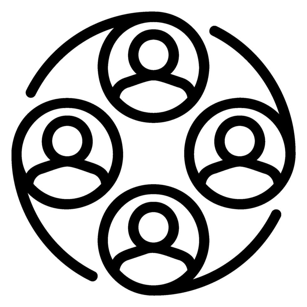 team line icon vector