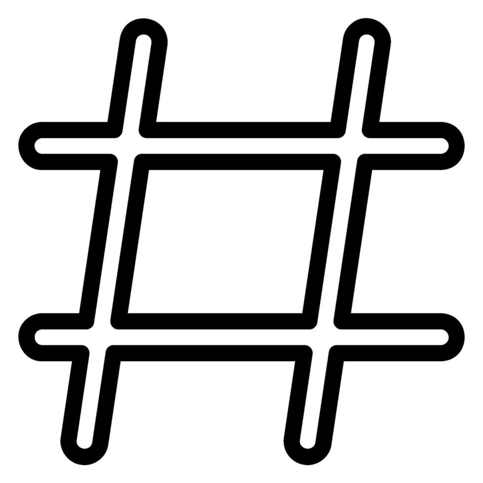 hashtag line icon vector