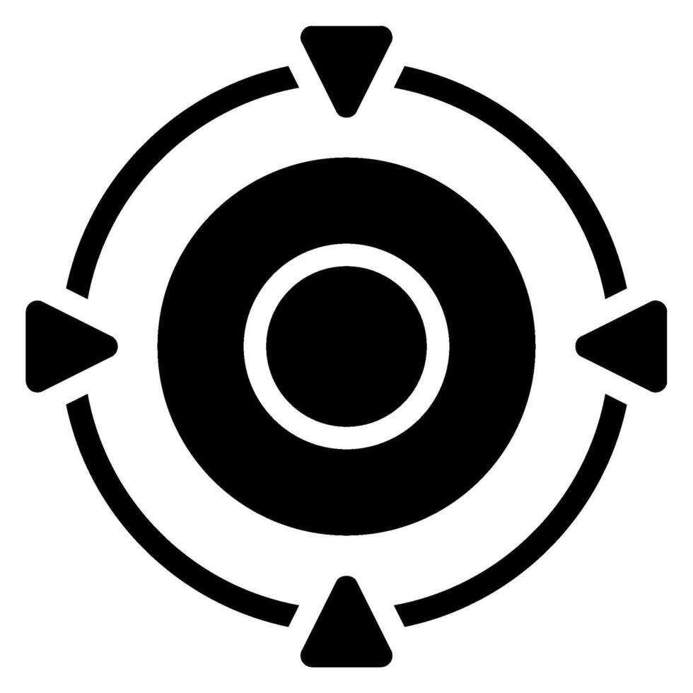 target glyph icon vector