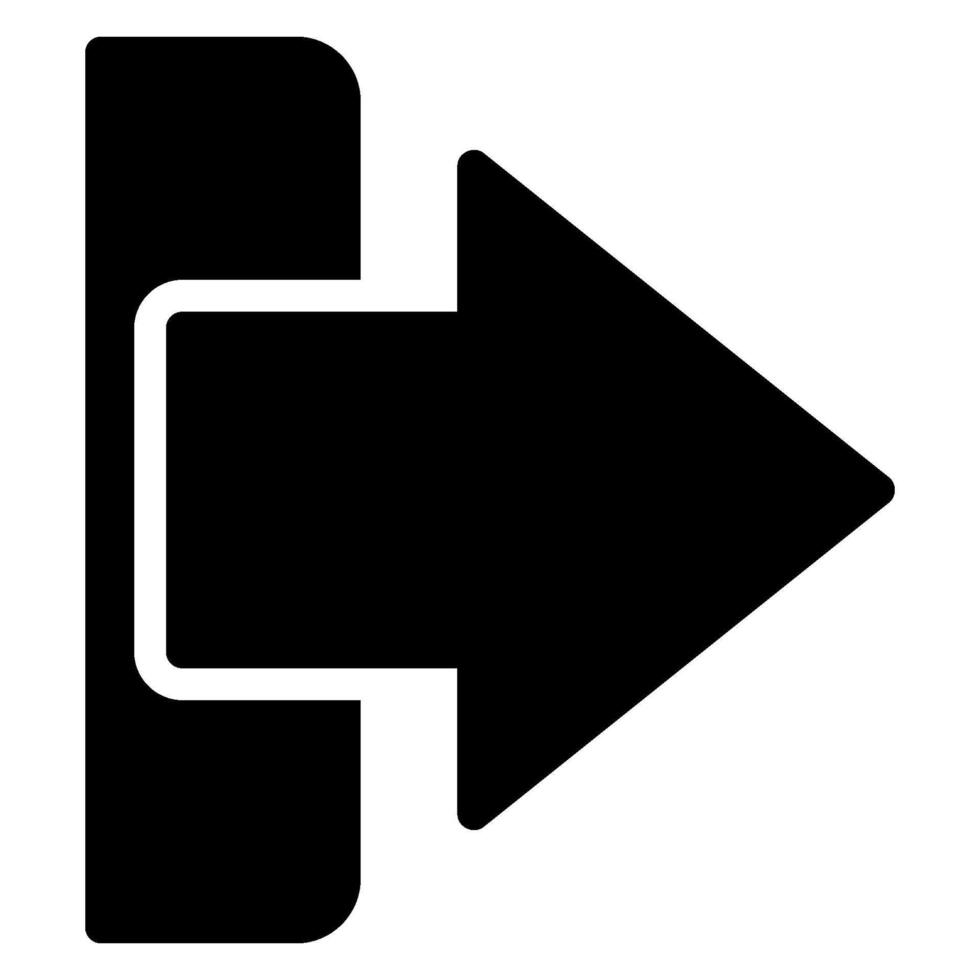 right arrow glyph icon vector