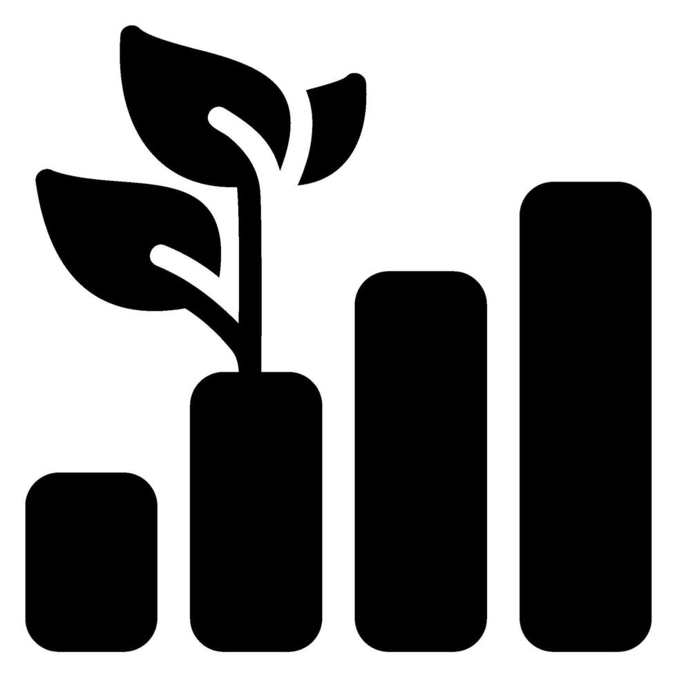 growth glyph icon vector