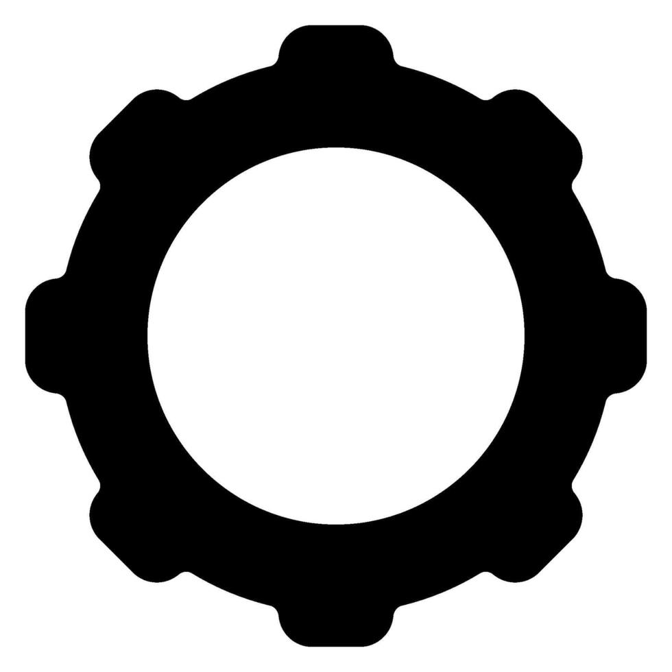 icono de glifo de engranaje vector