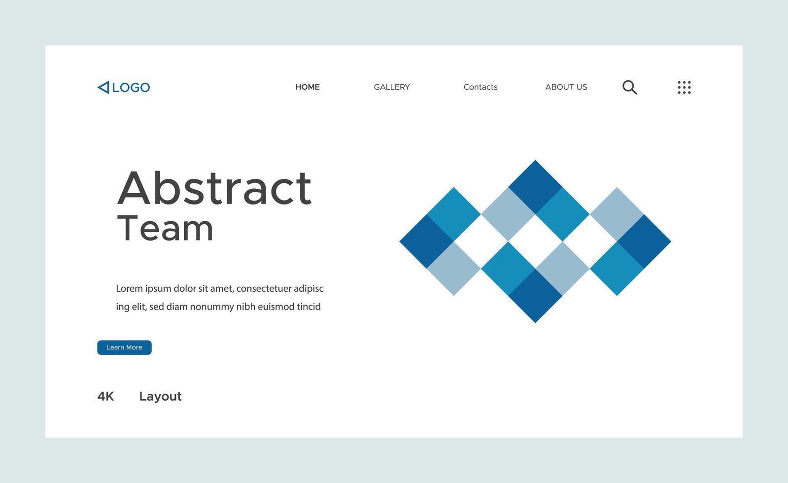 Creative corporate business landing page design with multiple color shapes vector