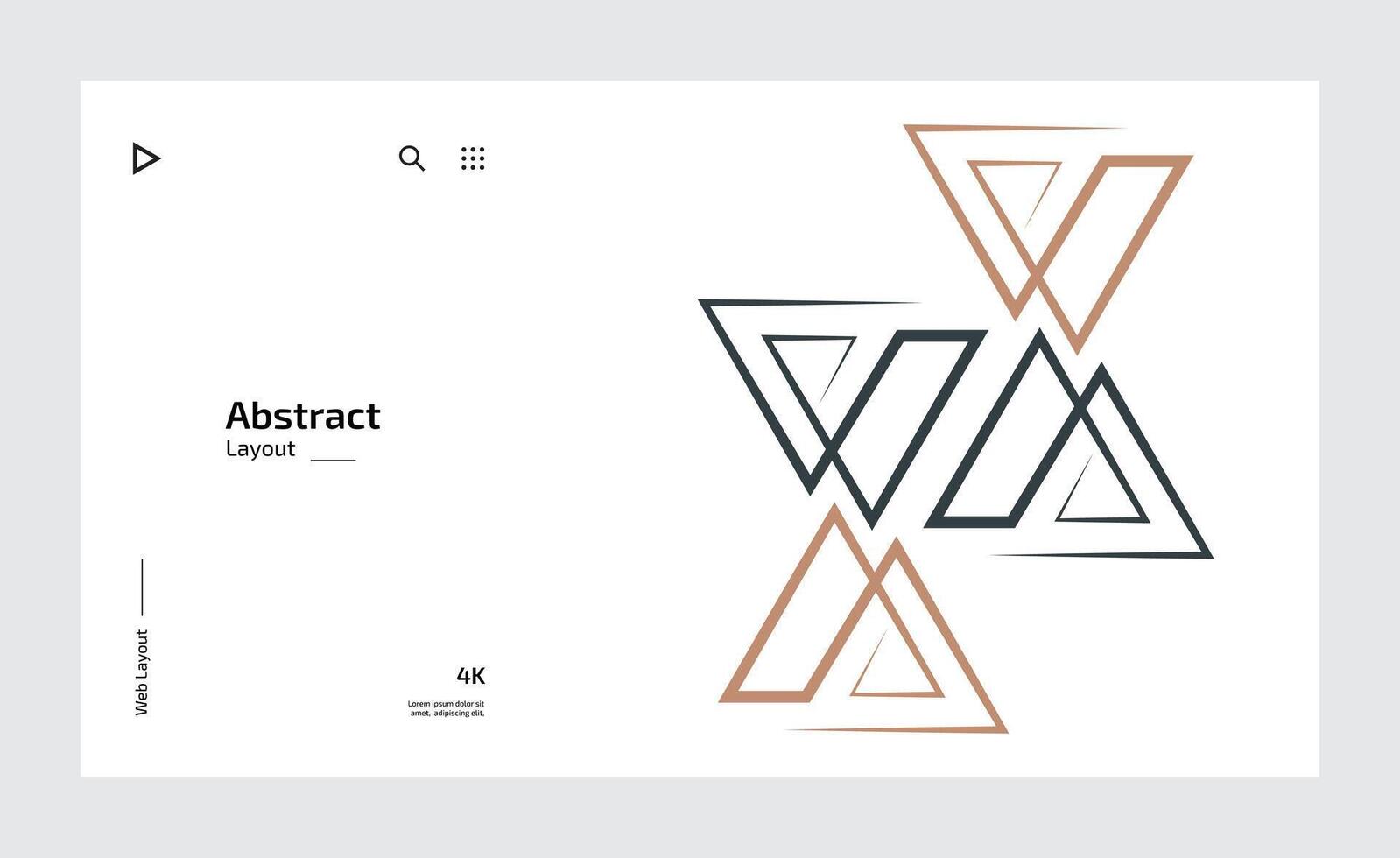 Creative business landing page design with multiple colored shapes vector