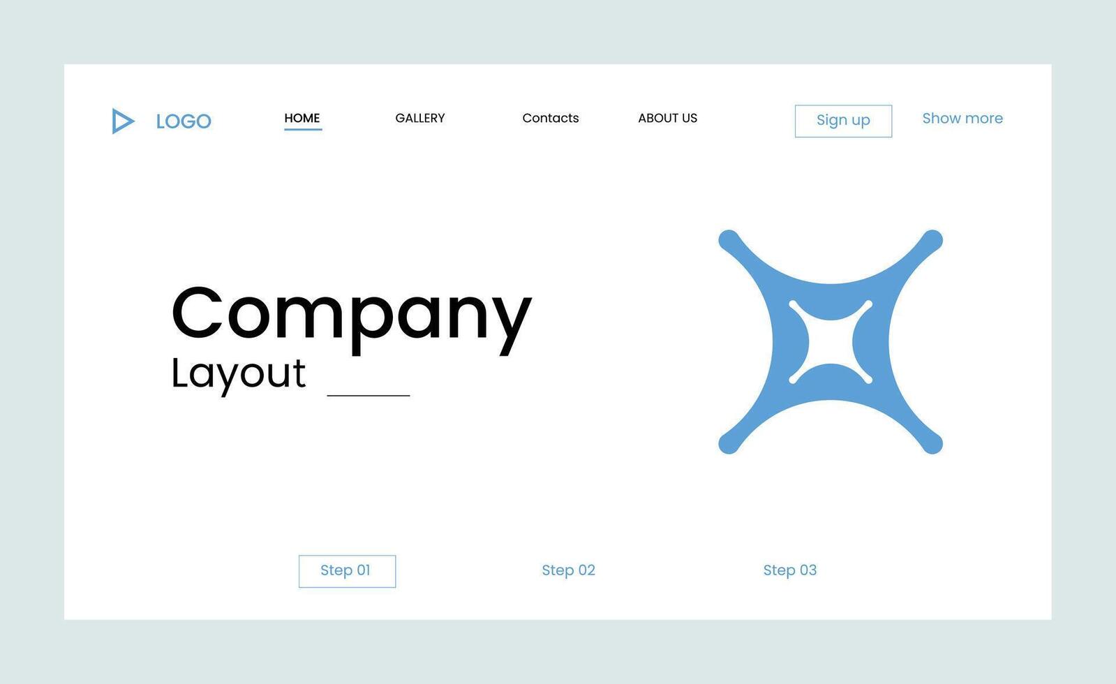 Creative corporate business landing page design vector