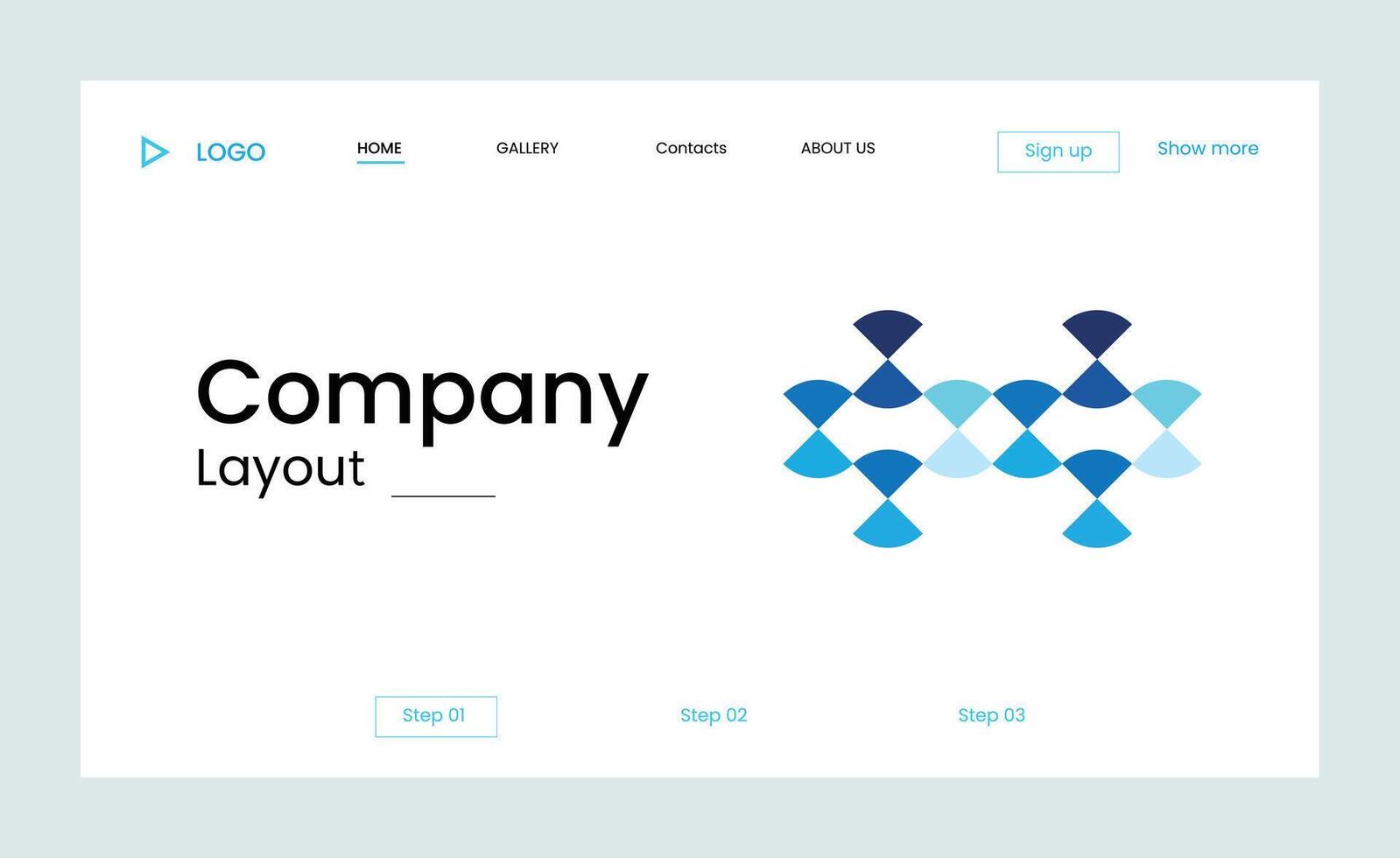 Creative corporate business landing page design vector