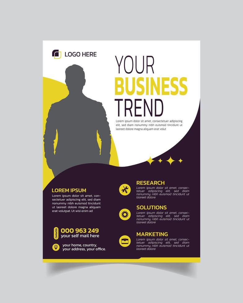 Modern Business Flyer or Company Business Leaflet Business Poster Design vector