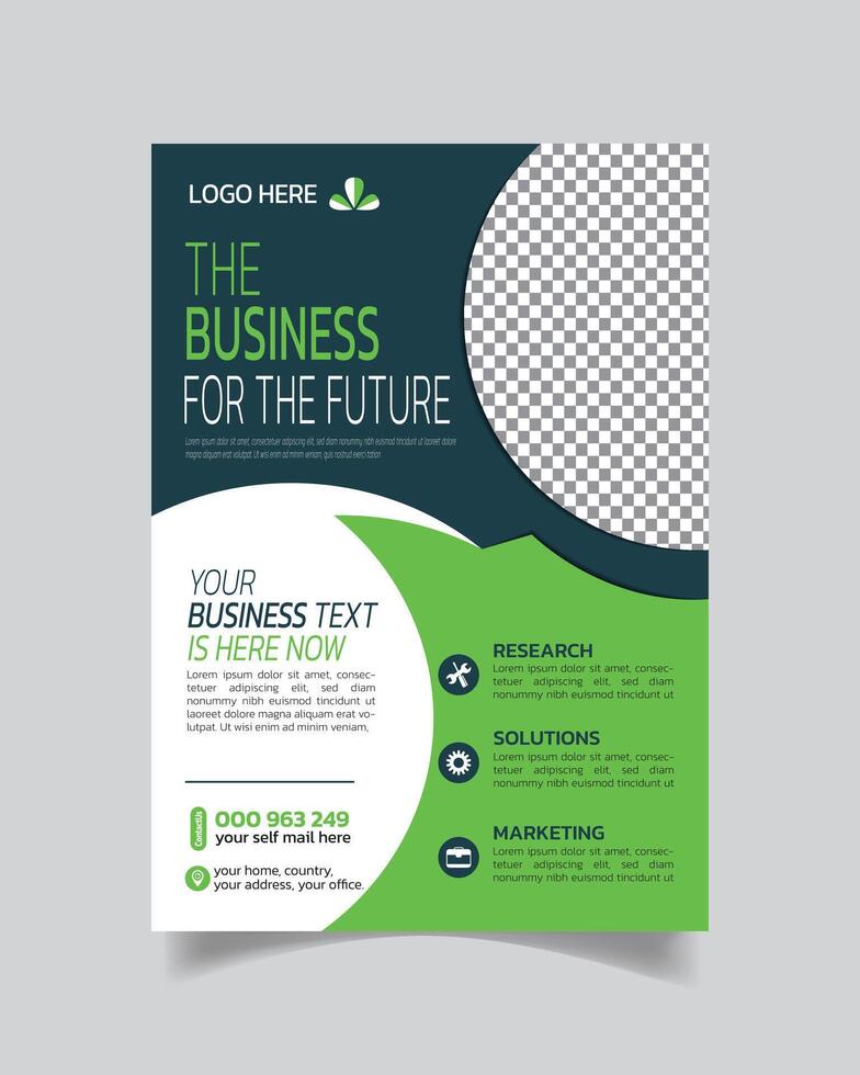 Creative Modern Corporate Flyer and Clean Trending Business Leaflet Template vector