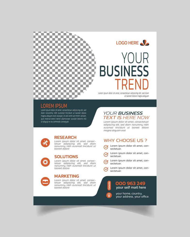 Stylus Minimalistic Business Flyer and Tidy Business Leaflet Design vector