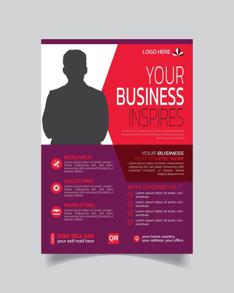 Modern Clean Corporate Flyer or Wonderful Creative Business Leaflet Template vector